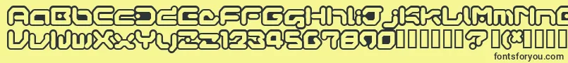 GameboyGamegirl Font – Black Fonts on Yellow Background