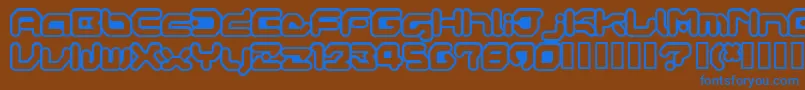 GameboyGamegirl Font – Blue Fonts on Brown Background