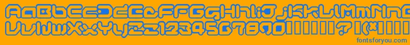 GameboyGamegirl Font – Blue Fonts on Orange Background