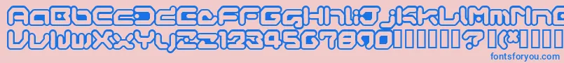 GameboyGamegirl Font – Blue Fonts on Pink Background