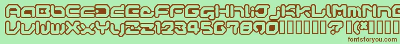 GameboyGamegirl Font – Brown Fonts on Green Background
