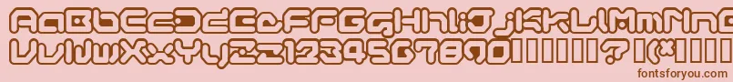 GameboyGamegirl Font – Brown Fonts on Pink Background