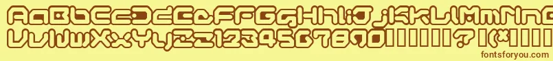 GameboyGamegirl Font – Brown Fonts on Yellow Background