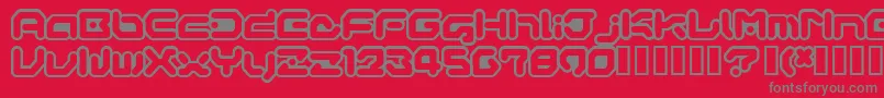 フォントGameboyGamegirl – 赤い背景に灰色の文字