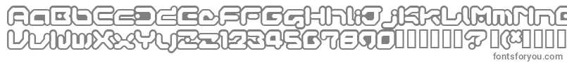 GameboyGamegirl-fontti – harmaat kirjasimet valkoisella taustalla