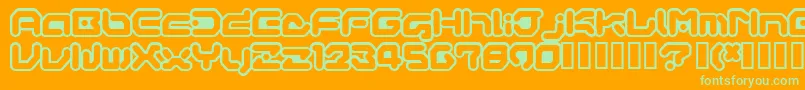 GameboyGamegirl Font – Green Fonts on Orange Background