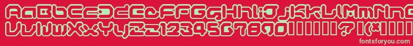 GameboyGamegirl Font – Green Fonts on Red Background
