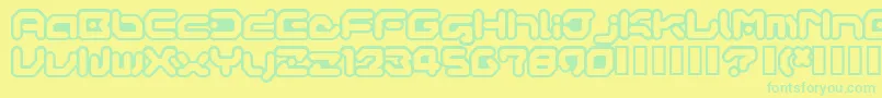 GameboyGamegirl Font – Green Fonts on Yellow Background