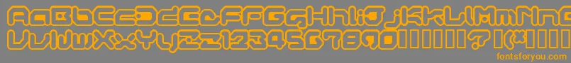GameboyGamegirl-Schriftart – Orangefarbene Schriften auf grauem Hintergrund