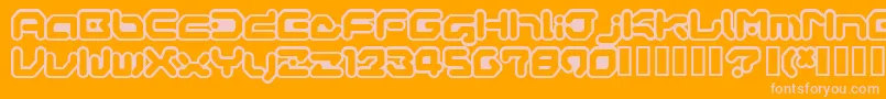 GameboyGamegirl Font – Pink Fonts on Orange Background