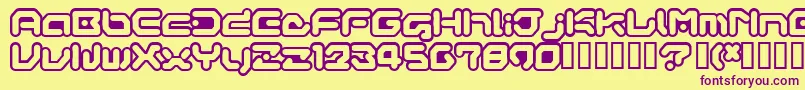 GameboyGamegirl Font – Purple Fonts on Yellow Background