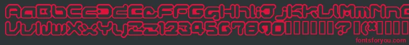Police GameboyGamegirl – polices rouges sur fond noir