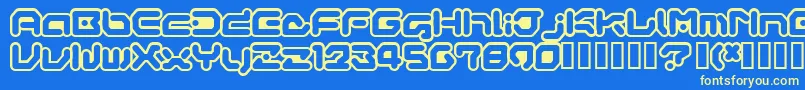 GameboyGamegirl Font – Yellow Fonts on Blue Background
