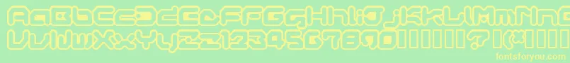 Шрифт GameboyGamegirl – жёлтые шрифты на зелёном фоне