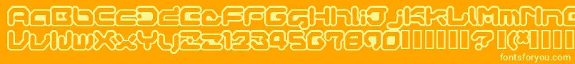 GameboyGamegirl Font – Yellow Fonts on Orange Background