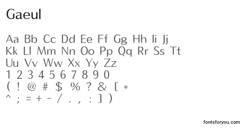Gaeul-fontti – aakkoset, numerot, erikoismerkit