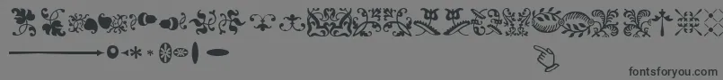 SabonnextLtOrnaments-Schriftart – Schwarze Schriften auf grauem Hintergrund