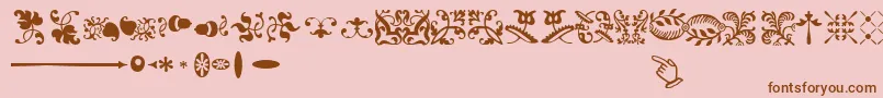 SabonnextLtOrnaments Font – Brown Fonts on Pink Background