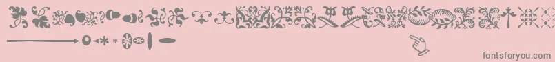 More about SabonnextLtOrnaments Font SabonnextLtOrnaments Font – Gray Fonts on Pink Background