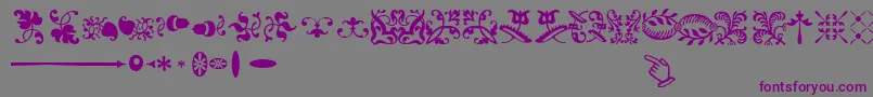 SabonnextLtOrnaments Font – Purple Fonts on Gray Background