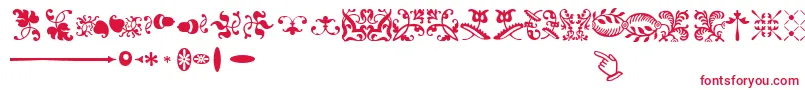 SabonnextLtOrnaments Font – Red Fonts on White Background