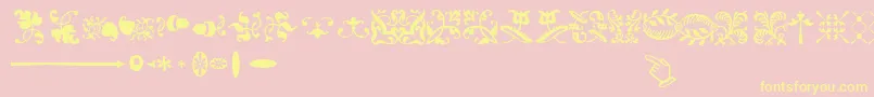 SabonnextLtOrnaments Font – Yellow Fonts on Pink Background