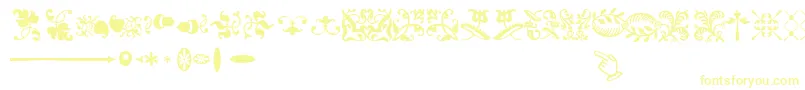 SabonnextLtOrnaments Font – Yellow Fonts on White Background
