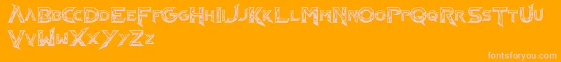 fuente BarbarianNs – Fuentes Rosadas Sobre Fondo Naranja