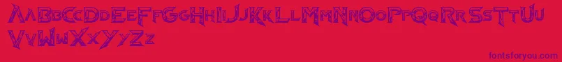 BarbarianNs Font – Purple Fonts on Red Background