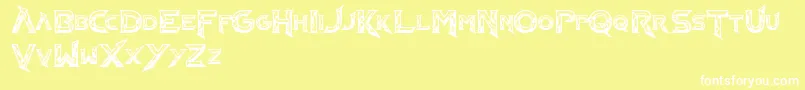 BarbarianNs Font – White Fonts on Yellow Background