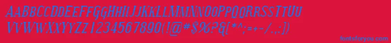 SfcovingtonscItalic Font – Blue Fonts on Red Background