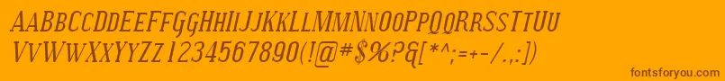 SfcovingtonscItalic Font – Brown Fonts on Orange Background