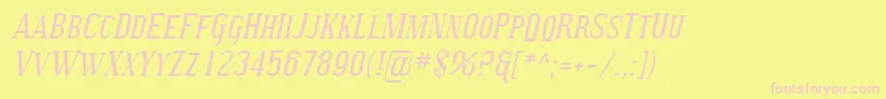 SfcovingtonscItalic Font – Pink Fonts on Yellow Background