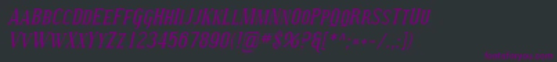 Шрифт SfcovingtonscItalic – фиолетовые шрифты на чёрном фоне