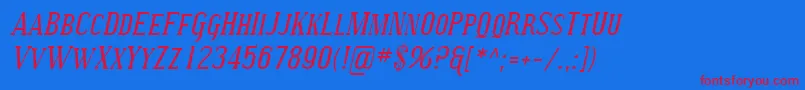 SfcovingtonscItalic Font – Red Fonts on Blue Background