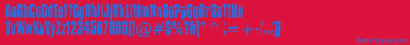 Impossd Font – Blue Fonts on Red Background