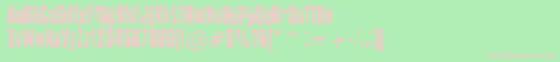 Impossd Font – Pink Fonts on Green Background