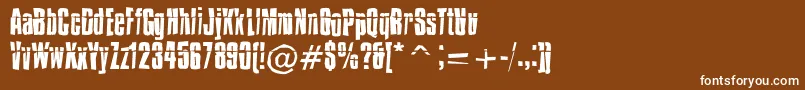 フォントImpossd – 茶色の背景に白い文字