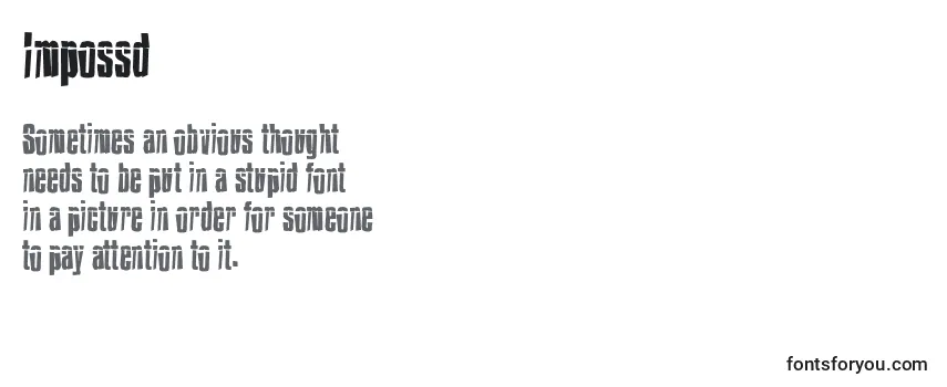 Schriftart Impossd