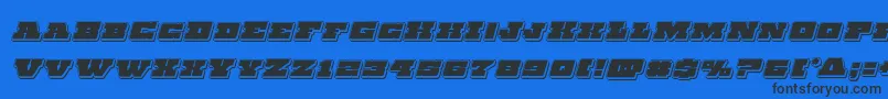 Chicagoexpresspunchital Font – Black Fonts on Blue Background