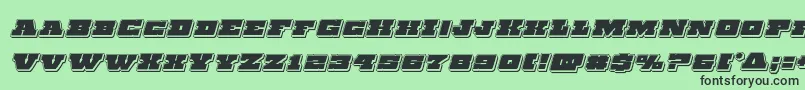 Chicagoexpresspunchital Font – Black Fonts on Green Background
