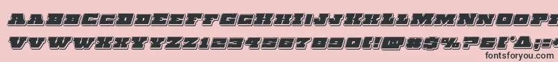 Chicagoexpresspunchital Font – Black Fonts on Pink Background