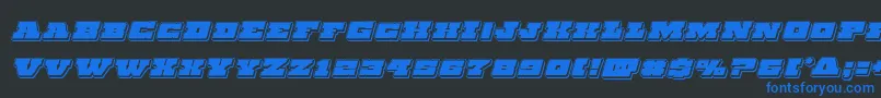 Chicagoexpresspunchital Font – Blue Fonts on Black Background