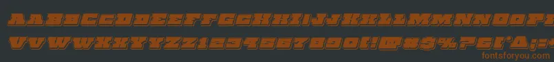 Chicagoexpresspunchital Font – Brown Fonts on Black Background