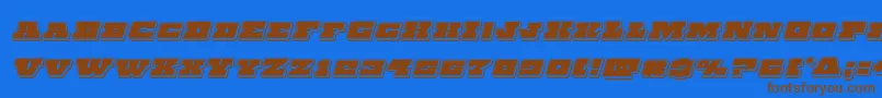 Chicagoexpresspunchital Font – Brown Fonts on Blue Background