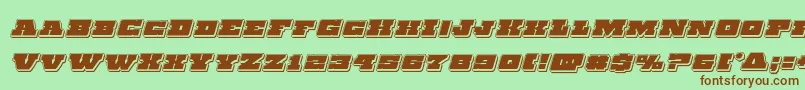 Chicagoexpresspunchital Font – Brown Fonts on Green Background