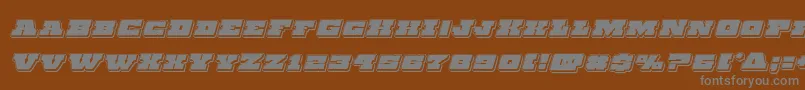 Chicagoexpresspunchital Font – Gray Fonts on Brown Background