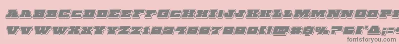 Chicagoexpresspunchital-Schriftart – Graue Schriften auf rosa Hintergrund