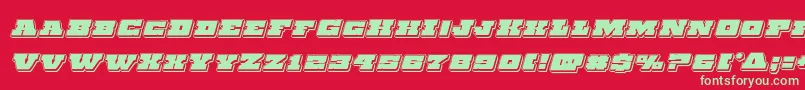 Chicagoexpresspunchital Font – Green Fonts on Red Background
