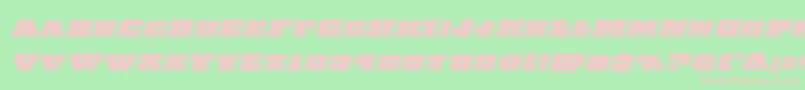 Chicagoexpresspunchital-Schriftart – Rosa Schriften auf grünem Hintergrund